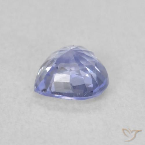 Safira Azul Violeta Claro Natural 0.35ct, Coração, VVS-VS