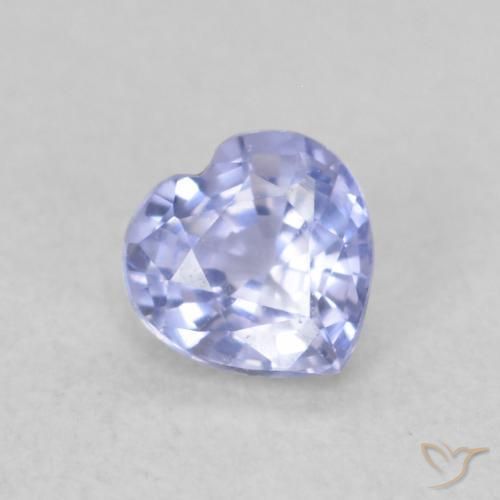 0.35ct Natural Azul claro Safira, Coração, VVS-VS