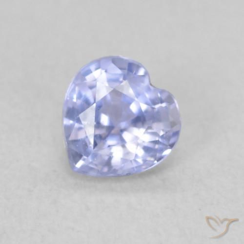 Safira Azul claro Natural 0.35ct, Coração, VVS-VS
