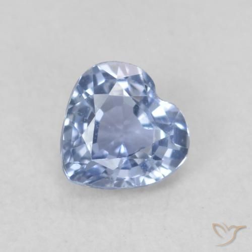 0.36ct Natural Bebê azul Safira, Coração, VVS-VS