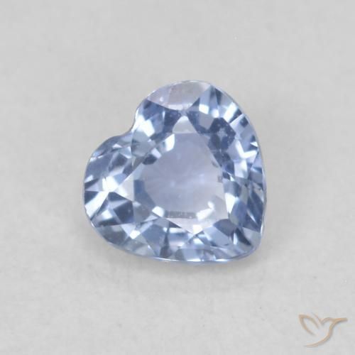 Safira Bebê azul Natural 0.36ct, Coração, VVS-VS