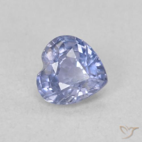 Safira Pastel Azul Natural 0.33ct, Coração, VVS-VS
