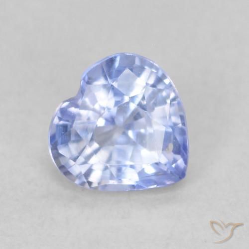 Safira Pastel Azul Natural 0.49ct, Coração, VVS-VS