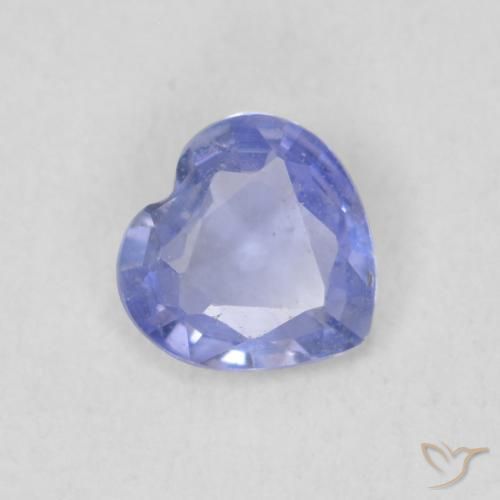 Safira Violeta Azul Natural 0.41ct, Coração, VS