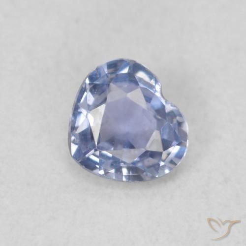0.28ct Natural Azul claro Safira, Coração, VS