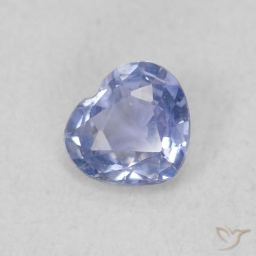 Safira Azul claro Natural 0.28ct, Coração, VS