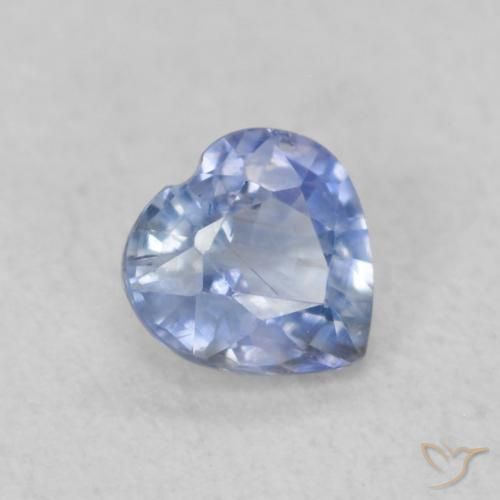 Safira Bebê azul Natural 0.37ct, Coração, VS