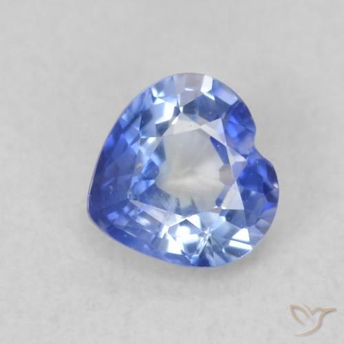 0.43ct Natural Azul marinho médio Safira, Coração, VS