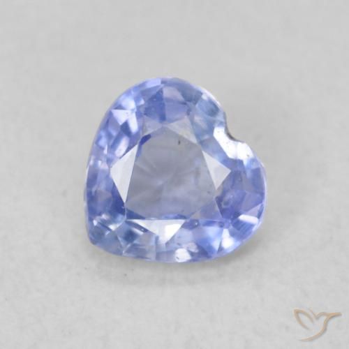 0.39ct Natural Bebê azul Safira, Coração, VS