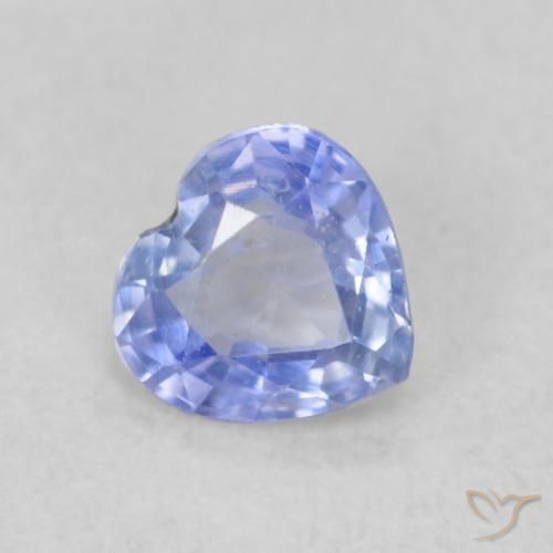 Safira Bebê azul Natural 0.39ct, Coração, VS