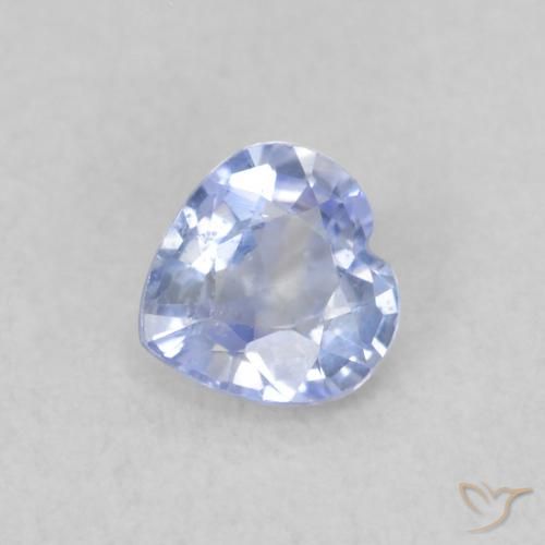 Safira Azul claro Natural 0.30ct, Coração, VS