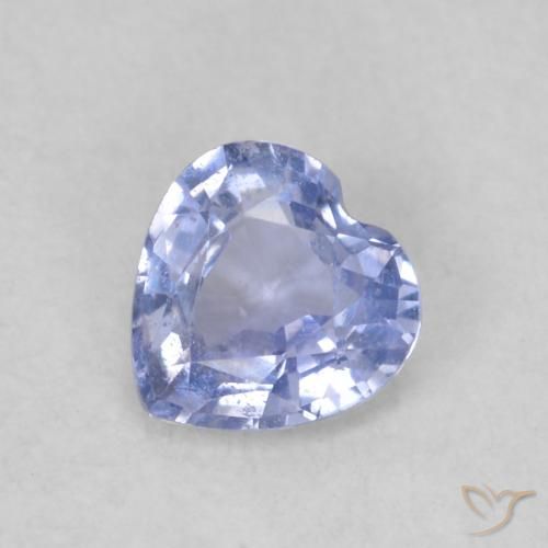 0.37ct Natural Azul claro Safira, Coração, VS