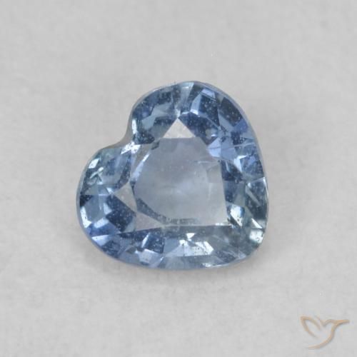 Safira Azul Natural 0.41ct, Coração, VS