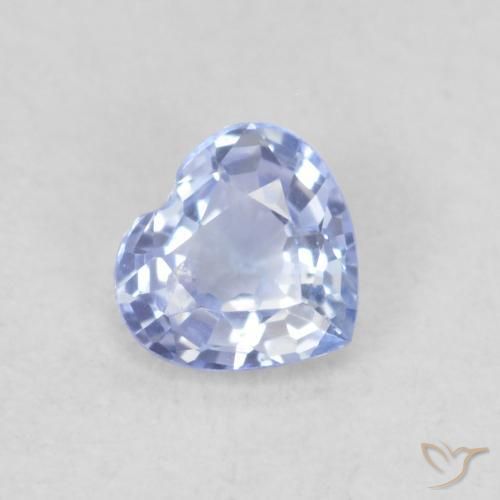 0.28ct Natural Azul púrpura claro Safira, Coração, VS