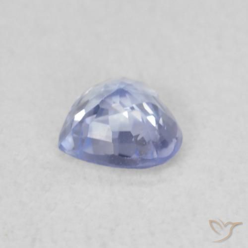 Safira Azul púrpura claro Natural 0.28ct, Coração, VS