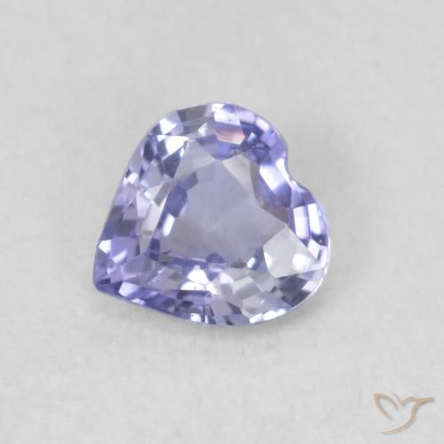 0.30ct Natural Azul claro Safira, Coração, VS
