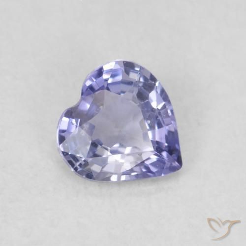 Safira Azul claro Natural 0.30ct, Coração, VS