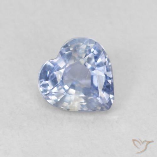 Safira Pastel Azul Natural 0.31ct, Coração, VS