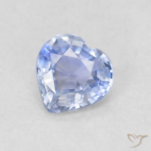 0.34ct Natural Bebê azul Safira, Coração, VVS-VS