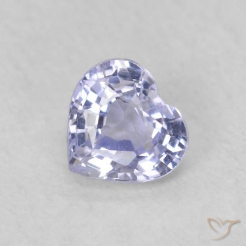 0.36ct Natural Azul claro Safira, Coração, VVS-VS