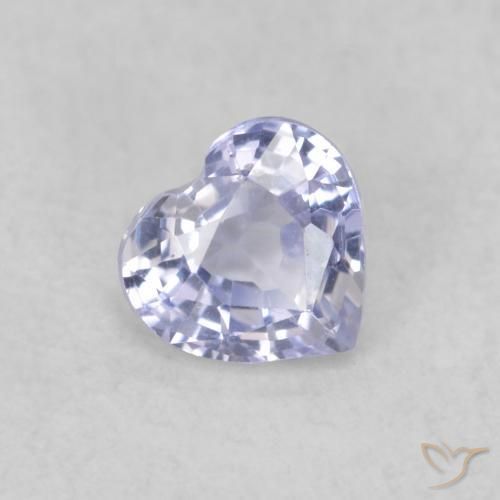 Safira Azul claro Natural 0.36ct, Coração, VVS-VS
