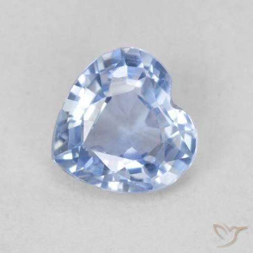 0.42ct Natural Azul púrpura claro Safira, Coração, VVS-VS