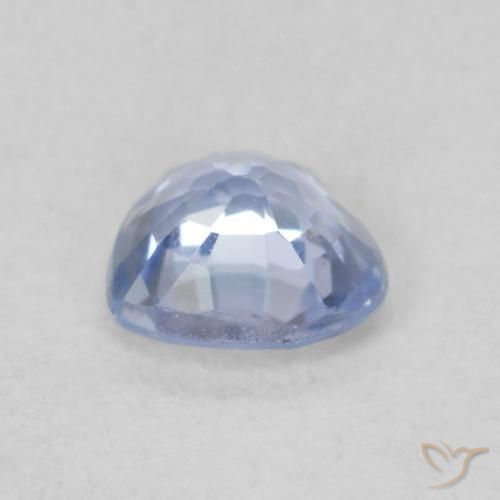 Safira Azul púrpura claro Natural 0.42ct, Coração, VVS-VS