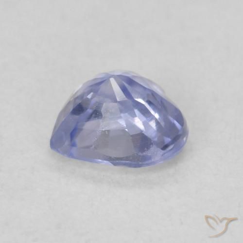 Safira Azul púrpura claro Natural 0.43ct, Coração, VS
