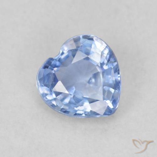 0.40ct Natural Azul púrpura claro Safira, Coração, VS