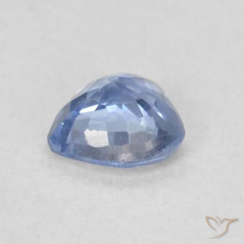 Safira Azul púrpura claro Natural 0.40ct, Coração, VS