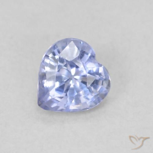 0.33ct Natural Azul claro Safira, Coração, VVS-VS