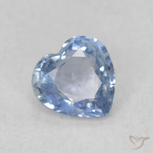 Safira Bebê azul Natural 0.42ct, Coração, VS