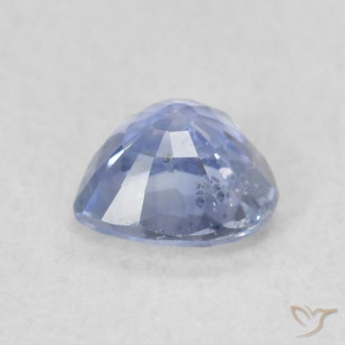 Safira Azul claro Natural 0.50ct, Coração, VS