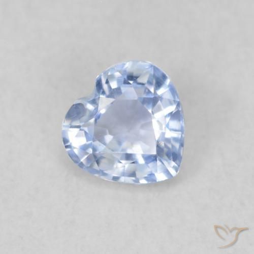 Safira Azul Violeta Claro Natural 0.30ct, Coração, VS