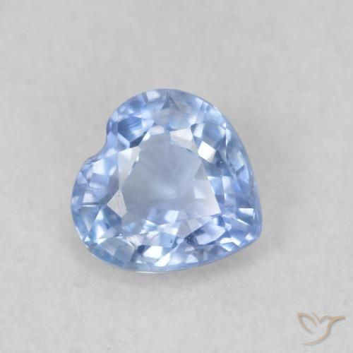 Safira Bebê azul Natural 0.38ct, Coração, VS