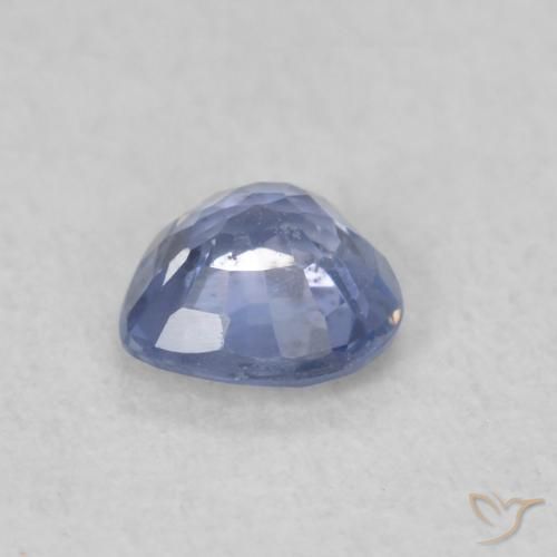 Safira Azul Violeta Claro Natural 0.34ct, Coração, VS