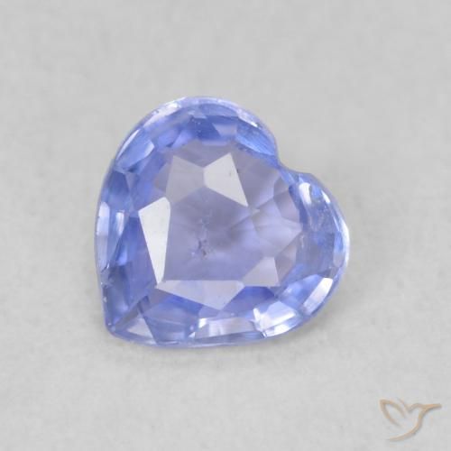 0.37ct Natural Violeta Azul Safira, Coração, VS