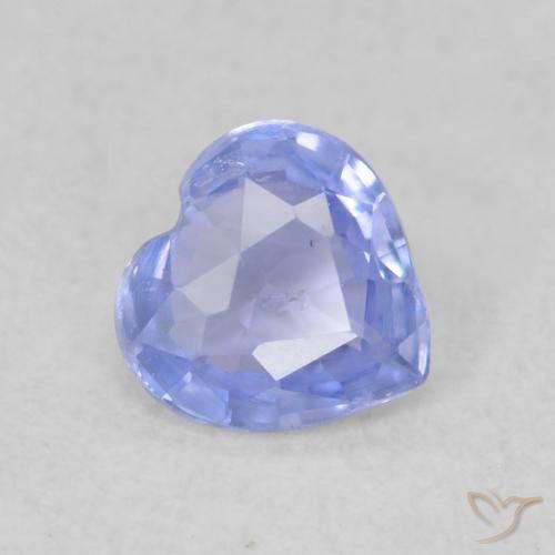 Safira Violeta Azul Natural 0.37ct, Coração, VS