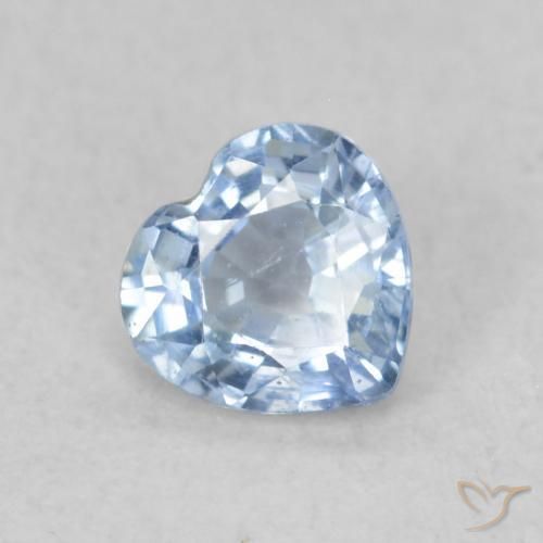 Safira Bebê azul Natural 0.45ct, Coração, VS