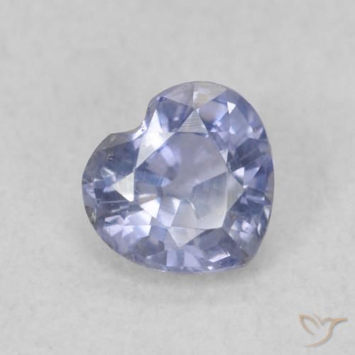 Safira Azul claro Natural 0.42ct, Coração, VS