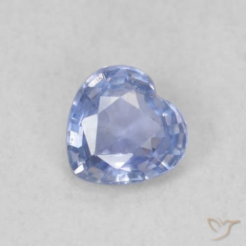 0.31ct Natural Pastel Azul Safira, Coração, VS