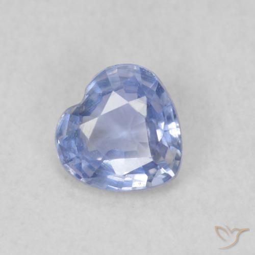 Safira Pastel Azul Natural 0.31ct, Coração, VS