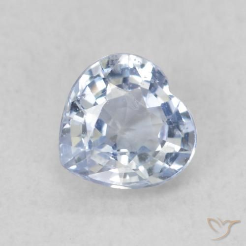 0.47ct Natural Azul púrpura claro Safira, Coração, VS