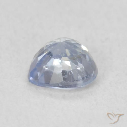 Safira Azul púrpura claro Natural 0.47ct, Coração, VS