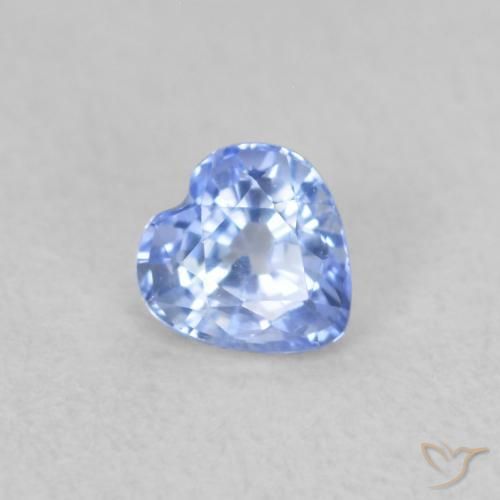 Safira Azul Violeta Claro Natural 0.39ct, Coração, VS