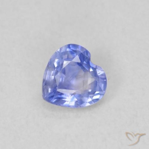 0.31ct Natural Violeta Azul Safira, Coração, VS