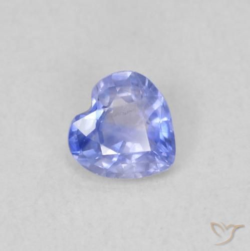 Safira Violeta Azul Natural 0.31ct, Coração, VS