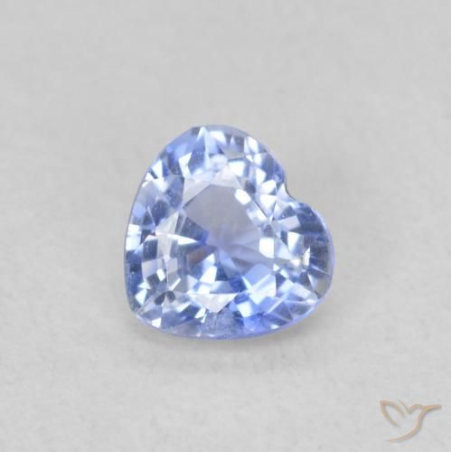 0.44ct Natural Pastel Azul Safira, Coração, VS, Photo A