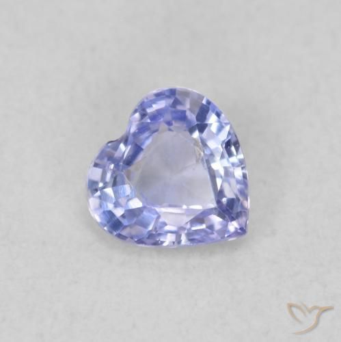 Safira Pastel Azul Natural 0.41ct, Coração, VS