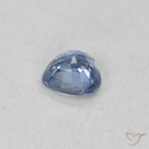 Safira Azul púrpura claro Natural 0.28ct, Coração, VS